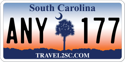 SC license plate ANY177