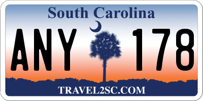 SC license plate ANY178