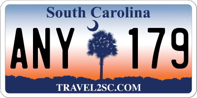 SC license plate ANY179