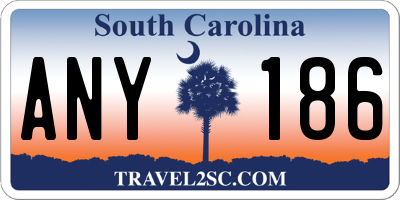 SC license plate ANY186