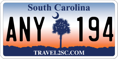SC license plate ANY194