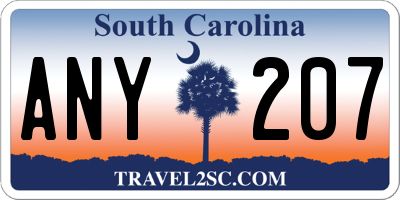 SC license plate ANY207