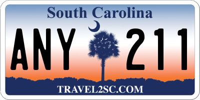 SC license plate ANY211