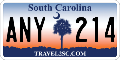 SC license plate ANY214