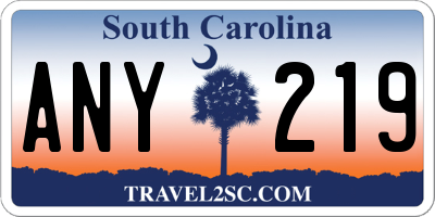 SC license plate ANY219