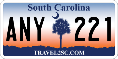 SC license plate ANY221