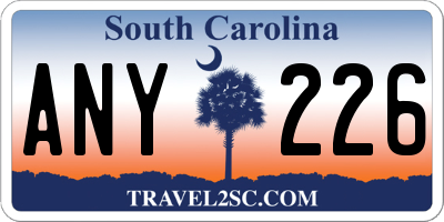 SC license plate ANY226
