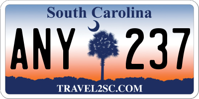 SC license plate ANY237