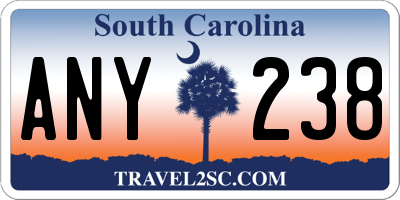 SC license plate ANY238