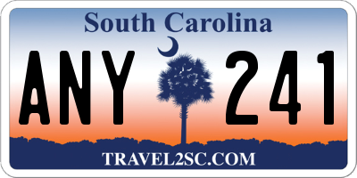 SC license plate ANY241
