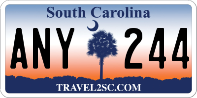 SC license plate ANY244