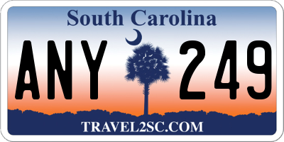 SC license plate ANY249