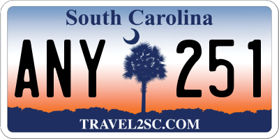 SC license plate ANY251