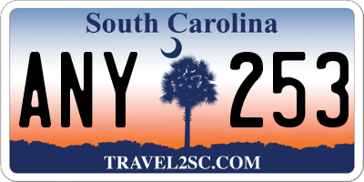 SC license plate ANY253