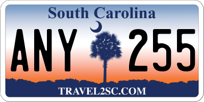 SC license plate ANY255