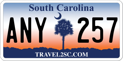 SC license plate ANY257