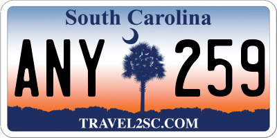 SC license plate ANY259