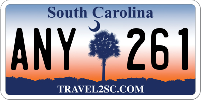 SC license plate ANY261