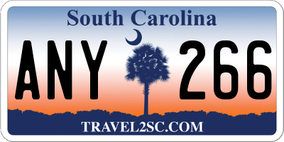 SC license plate ANY266