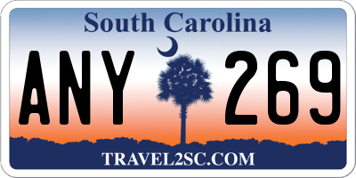 SC license plate ANY269