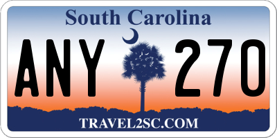SC license plate ANY270