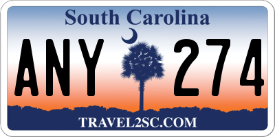 SC license plate ANY274