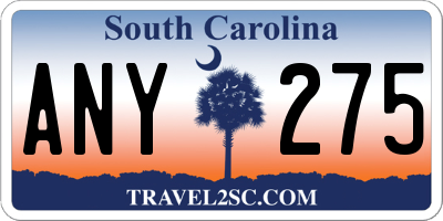 SC license plate ANY275