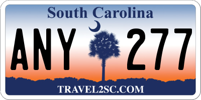 SC license plate ANY277