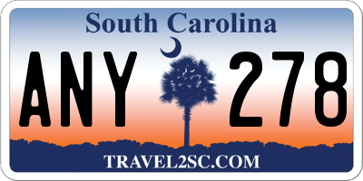 SC license plate ANY278