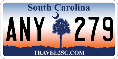 SC license plate ANY279