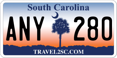 SC license plate ANY280