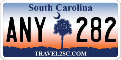 SC license plate ANY282
