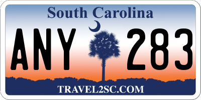 SC license plate ANY283
