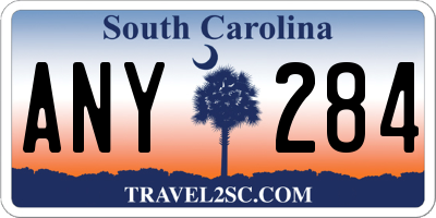 SC license plate ANY284