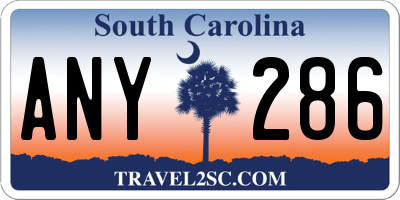 SC license plate ANY286