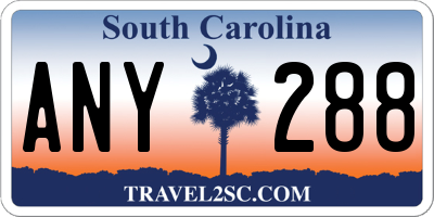 SC license plate ANY288