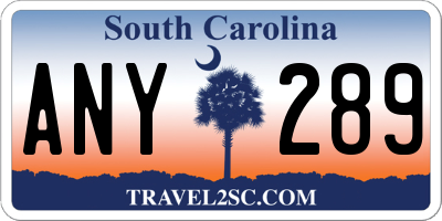 SC license plate ANY289