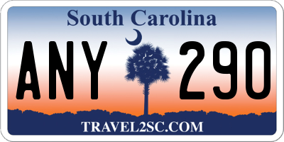 SC license plate ANY290