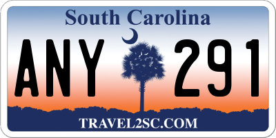 SC license plate ANY291