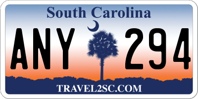SC license plate ANY294