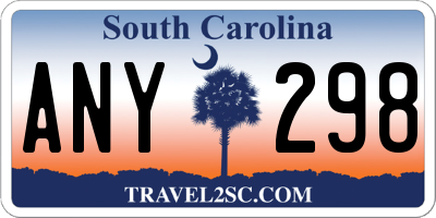 SC license plate ANY298