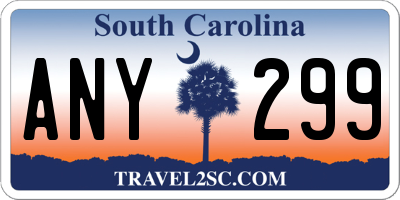 SC license plate ANY299