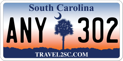 SC license plate ANY302