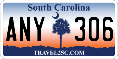 SC license plate ANY306