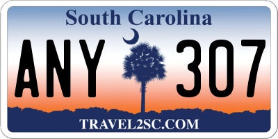 SC license plate ANY307