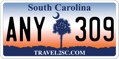 SC license plate ANY309