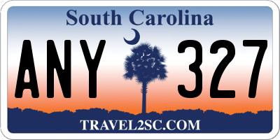 SC license plate ANY327
