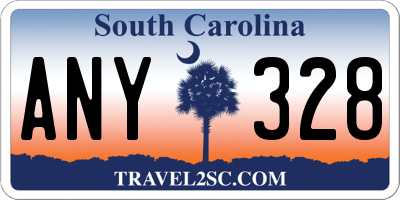 SC license plate ANY328