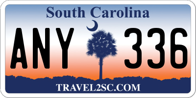 SC license plate ANY336