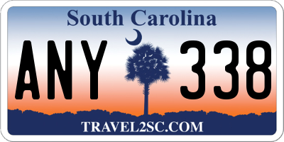 SC license plate ANY338